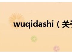 wuqidashi（关于wuqidashi的介绍）