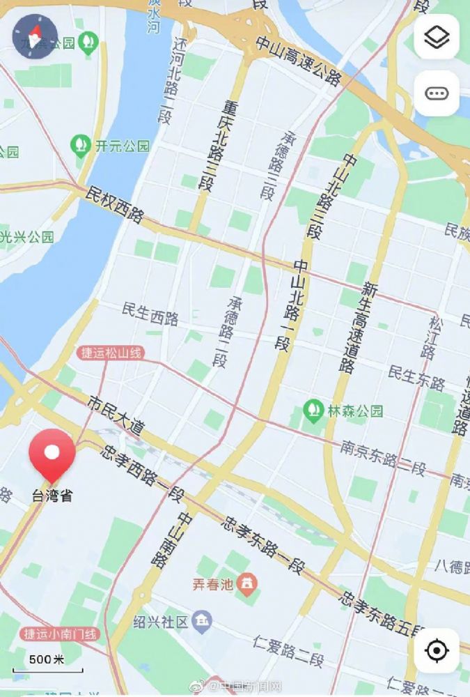 地图可显示台湾省每个街道的名称哪里看