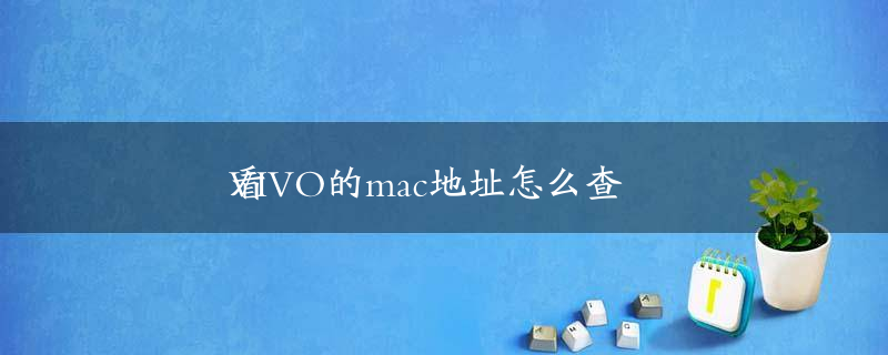 VIVO的mac地址怎么查看