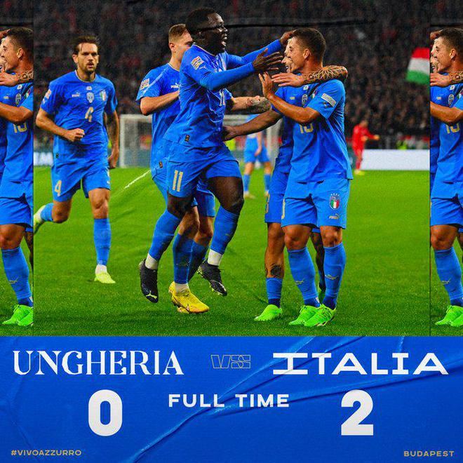 欧国联-意大利2-0匈牙利进4强 拉斯帕多里连场建功
