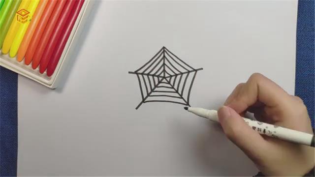 蜘蛛网怎么画