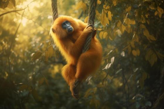 金丝猴 动物 猴子 森林 (1)