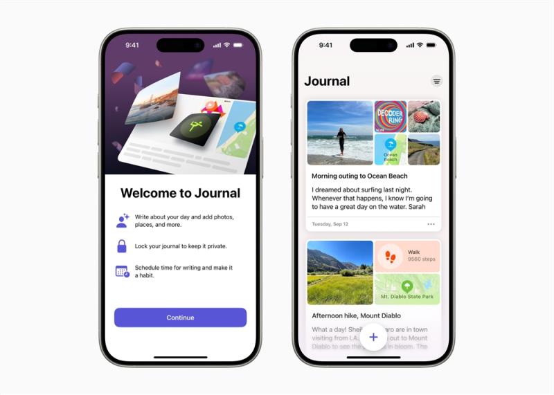Apple Journal app，日记，手记，苹果
